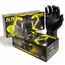 ST1260 Gloves, Nitrile (Box 100) Small, Black Mamba Heavy Duty <!DOCTYPE html>
<html lang=\"en\">
<head>
<meta charset=\"UTF-8\">
<title>Product Description</title>
</head>
<body>
<h1>Black Mamba Heavy Duty Nitrile Gloves - Small (Box of 100)</h1>
<p>Designed for industrial applications, Black Mamba Heavy Duty Nitrile Gloves offer unparalleled strength and durability.</p>
<ul>
<li><strong>Material:</strong> High-quality nitrile for resistance to chemicals and abrasions.</li>
<li><strong>Size:</strong> Small, providing a snug and comfortable fit for precision tasks.</li>
<li><strong>Color:</strong> Sleek black, suitable for a variety of working environments.</li>
<li><strong>Quantity:</strong> Box of 100 gloves, ensuring a long-lasting supply.</li>
<li><strong>Thickness:</strong> 6.0 mils, offering extra protection while maintaining tactile sensitivity.</li>
<li><strong>Texture:</strong> Grip Rite finish for a secure hold in wet and oily conditions.</li>
<li><strong>Powder-Free:</strong> Reduces the risk of contamination and allergic reactions.</li>
<li><strong>Heavy Duty:</strong> Three times the puncture resistance of latex or vinyl gloves.</li>
</ul>
</body>
</html> 