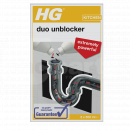 CF1219 RESTRICTED SALES - HG Duo Drain Unblocker, 1Ltr Bottle <!DOCTYPE html>
<html lang=\"en\">
<head>
    <meta charset=\"UTF-8\">
    <meta name=\"viewport\" content=\"width=device-width, initial-scale=1.0\">
    <title>CF1219 - HG Duo Drain Unblocker, 1Ltr Bottle</title>
</head>
<body>
    <h1>CF1219 - HG Duo Drain Unblocker, 1Ltr Bottle</h1>
    <p>Introducing CF1219 - HG Duo Drain Unblocker, 1Ltr Bottle!</p>
    <p>Experience the ultimate solution to your drain blockage problems with HG Duo Drain Unblocker. Specially formulated for maximum effectiveness, this powerful duo action formula effortlessly clears tough clogs caused by hair, grease, soap scum, and other debris, ensuring smooth and uninterrupted drainage.</p>
    <p>With CF1219, say goodbye to slow-draining sinks and backed-up pipes. Our unique blend of active ingredients works swiftly to dissolve obstructions, restoring your drains to optimal functionality in no time.</p>
    <p><strong>Important Notice:</strong> This product is a corrosive product under the UK Offensive Weapons Act 2019 and can only be sold to persons over the age of 18. Proof of ID including date of birth is required at the time of purchase. Examples of acceptable proof of ID would be a photo driving licence or passport.</p>
    <p>Please note that this product is available for <strong>collection only</strong> and is not eligible for delivery.</p>
</body>
</html> drain unblocker, HG Duo, 1Ltr bottle, sink cleaner, pipe unclogger
