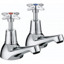 PL6170 Bath Cross Head Taps (Pair), Bristan <!DOCTYPE html>
<html lang=\"en\">
<head>
<meta charset=\"UTF-8\">
<title>Bath Cross Head Taps Product Description</title>
</head>
<body>
<h1>Bath Cross Head Taps (Pair) by Bristan</h1>
<p>Elevate the style of your bathroom with the classic Bristan Bath Cross Head Taps. These taps combine timeless elegance with modern functionality to offer a blend of style and utility.</p>
<ul>
<li>Chrome finish for a sleek, mirror-like sheen</li>
<li>Durable brass construction ensures longevity</li>
<li>Quarter-turn valves for quick and easy water control</li>
<li>Ceramic disc technology to prevent drips and leaks</li>
<li>Easy to install with standard UK plumbing connections</li>
<li>Compatible with all plumbing systems</li>
<li>Comes as a pair for both hot and cold water supply</li>
</ul>
</body>
</html> 