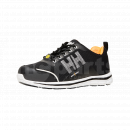 HH9303 Helly Hansen Oslo Low Safety Shoes, Black/Orange, EU39 <h3>Helly Hansen Oslo Low Safety Shoes, Black/Orange, EU39</h3><p>The Oslo low safety shoe looks like your regular daily trainer shoe but is S1P certified. The model of choice if you are looking for a breathable, comfortable, and low key but safe work shoe. Lightweight and breathable, these have been designed meticulously to be worn all day and stay comfortable while still being safe. Finished in contrasting Black and Orange.</p><p></p><p></p><p><strong>Main Features:</strong></p><ul><li>Moulded toe</li> 
<li>Soft shell for comfort.</li> 
<li>Moisture wicking and breathable air mesh lining.</li> 
<li>Metal free nail penetration protection.</li>  
<li> Slip resistant rubber outsole.</li> 
<li> EVA midsole.</li> 
<li> Ortholite Sockliner with moisture management.</li></ul><p>Colour: <strong>Black/Orange</strong></p><p>Founded in Norway in 1877, Helly Hansen continues to develop professional-grade apparel that helps people stay and feel alive. Through insights drawn from living and working in the world’s harshest environments, the company has developed a long list of first-to-market innovations, including the first supple waterproof fabrics more than 140 years ago. </p><p>All of this has lead to the creation of exceptional quality and high-performance working clothes, from oceans to mountains, Helly Hansen workwear is designed to withstand extreme environments and is the favourite clothing choice for a range of professional industries across the globe.</p> 