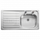 KSS1624 Sink, Stainless Steel, 950mm x 508mm, LH Drainer (0.6mm)  