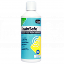 FC8620 NOW FC8605 - DrainSafe Refrigeration Drain Unblocker, 500ml <p>DrainSafe is a powerful drain unblocker for use on refrigeration systems.</p>

<p>It has been designed to quickly dissolve slime and biofilms. These buildups are commonly found in the condensate lines draining away from chilled storage and dairy cabinets and can cause blockages and the spread of bacteria.</p>

<p>Featuring an industrial strength formula, DrainSafe is acceptable for use on drains in and around food processing areas.</p>

<ul>
	<li>Clears organic blockages</li>
	<li>Safe to use with condensate pumps</li>
	<li>Registered by NSF &ndash