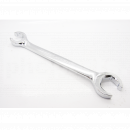 TK10080 Split Ring Spanner, for 15mm & 22mm Compression Fittings <!DOCTYPE html>
<html>
<head>
<title>Product Description</title>
</head>
<body>

<h1>Split Ring Spanner</h1>

<!-- Short Description -->
<p>The Split Ring Spanner is a versatile tool designed for ease of use on 15mm & 22mm compression fittings.</p>

<!-- Bullet Points for Features -->
<ul>
<li>Specifically designed for 15mm and 22mm compression fittings</li>
<li>Split ring design for easy access to tight spaces</li>
<li>Durable construction for long-lasting performance</li>
<li>Ergonomic handle for comfortable grip during use</li>
<li>Chrome finish for corrosion resistance</li>
</ul>

</body>
</html> 