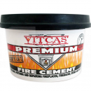JA8016 Fire Cement, Black, 500g Tub <p>This Premium fire cement is a great go-to product for repairs to firebricks, sealing the joins of internal flue pipes and much more.</p>

<p>Its smooth to put on and sets rock hard when exposed to the air. Just make sure the area is clean, dampen with a towel and apply evenly.</p>

<p>Resistant to 1250 degrees, it&rsquo