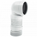 PPM3510 McAlpine WC Pan Connector, Flexible 90 Deg Bend (220-400mm), 4in/110mm  