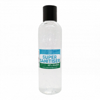 CF1384 Super Sanitiser Hand Sanitiser, 200ml, Alcohol Based, Expert Range <div>
<h2>Super Sanitiser Hand Sanitiser</h2>
<p><strong>Product Details:</strong></p>
<ul>
<li>Volume: 200ml</li>
<li>Alcohol Based</li>
<li>Expert Range</li>
</ul>
<p><strong>Product Features:</strong></p>
<ul>
<li>Kills 99.9% of germs and bacteria</li>
<li>Contains a high concentration of alcohol for effective sanitization</li>
<li>Quick-drying formula for convenient use</li>
<li>Compact size makes it perfect for on-the-go use</li>
<li>Non-sticky and non-greasy texture</li>
<li>Gentle on the skin, while providing maximum protection</li>
<li>Comes in a sleek and modern packaging</li>
</ul>
</div> Super Sanitiser, Hand Sanitiser, 200ml, Alcohol Based, Expert Range