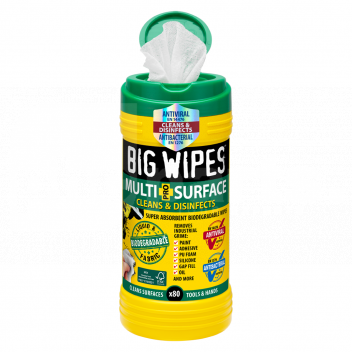 CF1346 Big Wipes, Multi Surface Pro Wipes, Biodegradable, x80 (Green)  