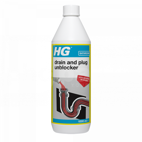 RESTRICTED SALES - HG Drain & Plug Unblocker Liquid, 1Ltr Bottle - CF1215