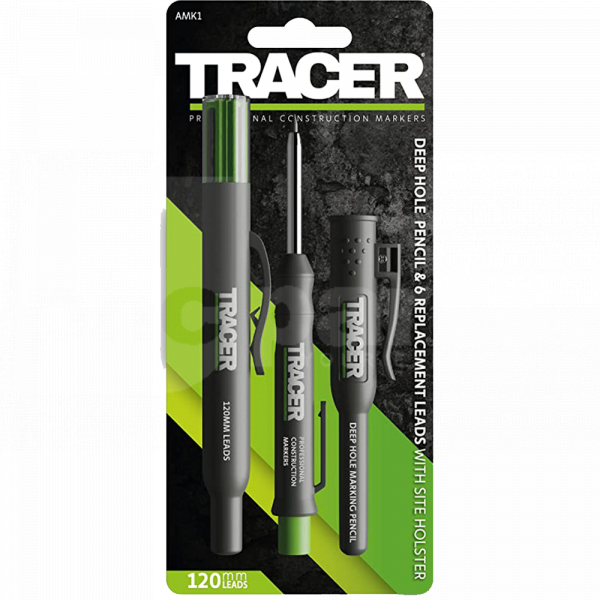 Deep Hole Construction Pencil Set (6 Leads & Holster), Tracer - TK13020
