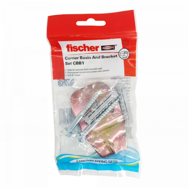 Corner Basin Fixing Kit (Brackets, Fixings, Plugs, Washers) Fischer - FX0808