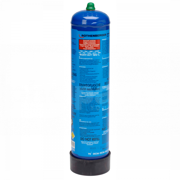 Oxygen Cylinder, 110Bar, for Rothenberger Roxy Brazing Kits - TK10605