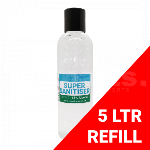 Super Sanitiser Hand Sanitiser, 5Ltr Refill Alcohol Based, Expert Rnge - CF1387