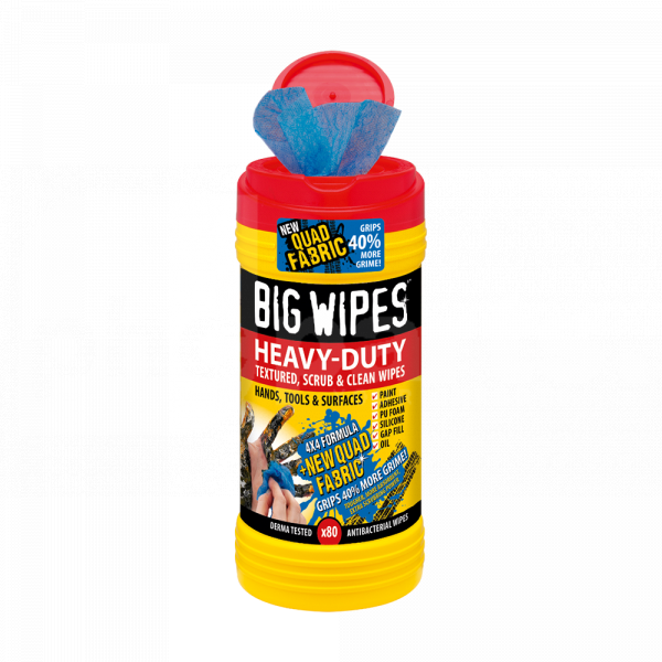 USE CF1340 - Big Wipes, Heavy Duty Anti-Bacterial Wipes (80 Wipe Tub) - CF1338