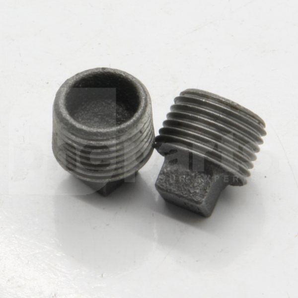 Plug, Plain, Black Iron, 1/2in BSP - BH1950