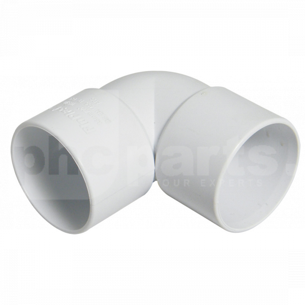 FloPlast ABS Solvent Waste 90Deg Knuckle Bend 32mm White - PP4225