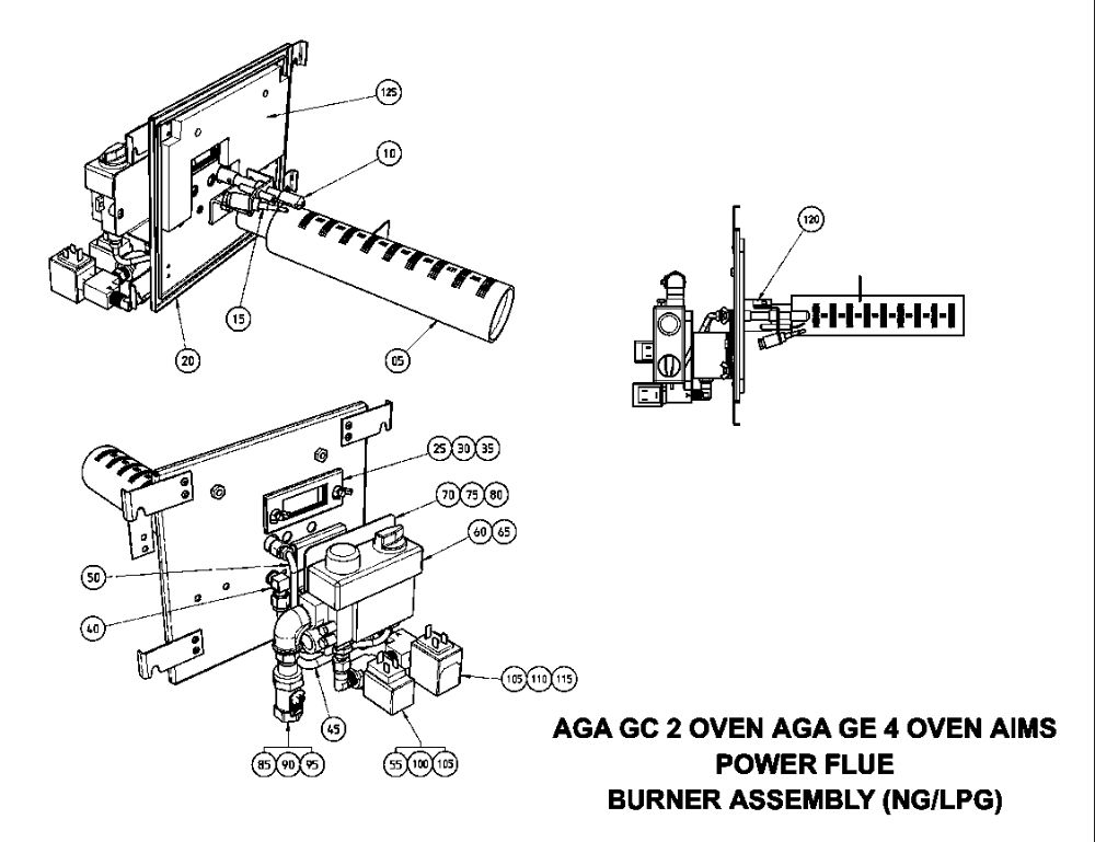 AGA Gas Cooker - GC GE AIMS Power Flue - appliance_5755