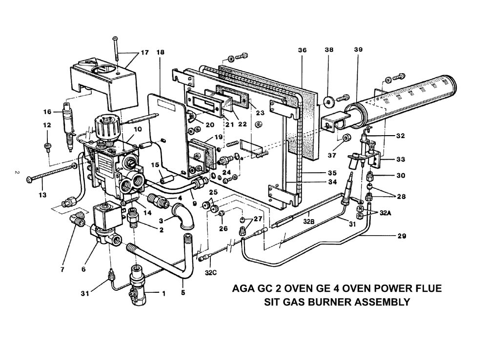 AGA Gas Cooker - GC GE Power Flue - appliance_5759