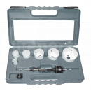 TK3220 Plumbers Holesaw Kit, 11pc 19-57mm Holesaw & Arbours in Case <!DOCTYPE html>
<html lang=\"en\">
<head>
<meta charset=\"UTF-8\">
<meta name=\"viewport\" content=\"width=device-width, initial-scale=1.0\">
<title>Plumbers Holesaw Kit Product Description</title>
</head>
<body>

<div class=\"product-description\">
<h1>Plumbers Holesaw Kit, 11pc 19-57mm</h1>
<ul>
<li>Comprehensive set including 19mm to 57mm sizes</li>
<li>Quality bi-metal construction for durability</li>
<li>Includes two arbours for easy attachment</li>
<li>Designed for both professional and DIY use</li>
<li>Comes in a sturdy case for organization and transport</li>
<li>Perfect for creating clean and precise holes in a variety of materials</li>
<li>Suitable for wood, metal, and plastic surfaces</li>
</ul>
</div>

</body>
</html> 