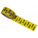 JA6070 Tape, Yellow, Printed \'Gas\' 50mm x 33m <!DOCTYPE html>
<html>
<head>
<title>Tape Description</title>
</head>
<body>
<h1>Tape - Yellow - Printed \'Gas\' 50mm x 33m</h1>

<h2>Product Features:</h2>
<ul>
<li>High-quality yellow tape with bold \'Gas\' print</li>
<li>Dimensions: 50mm width x 33m length</li>
<li>Durable and long-lasting adhesive</li>
<li>Provides strong grip on various surfaces</li>
<li>Easy to tear and apply</li>
<li>Perfect for marking and labeling gas-related items or areas</li>
<li>Great for industrial, commercial, or household use</li>
</ul>
</body>
</html> Tape, Yellow, Printed, Gas, 50mm x 33m