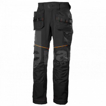 HH4141 Helly Hansen Chelsea Evolution Construction Trousers, Black, C46 <h3>Helly Hansen Chelsea Evolution Construction Trousers, Black, C46 </h3><p><p>The Chelsea Evolution collection puts emphasis on style, comfort and utility. It provides exceptional functionality whilst supporting a variety of working conditions, making it an excellent choice for the modern tradesmen.</p>
The concepts let the user dress head to toe with styles that match and give a professional appearance. Chelsea Evolution is the bestselling concept from Helly Hansen Workwear and there is no doubt why. </p><p>Featuring front pockets &amp