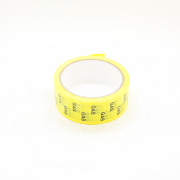 JA6071 Tape, Yellow, Printed \'Gas\' 38mm x 33m <!DOCTYPE html>
<html lang=\"en\">
<head>
<meta charset=\"UTF-8\">
<meta name=\"viewport\" content=\"width=device-width, initial-scale=1.0\">
<title>Product Description</title>
</head>
<body>
<h1>Tape - Yellow - Printed \'Gas\' 38mm x 33m</h1>
<ul>
<li>Yellow tape with printed \'Gas\' text</li>
<li>Dimensions: 38mm width x 33m length</li>
<li>Durable and long-lasting adhesive</li>
<li>Visible and attention-grabbing</li>
<li>Perfect for marking and identifying gas-related items</li>
<li>Can be used for both indoor and outdoor applications</li>
<li>Easy to apply and remove without leaving any residue</li>
<li>High-quality material ensures sturdy and reliable performance</li>
</ul>
</body>
</html> Tape, Yellow, Printed \'Gas\', 38mm x 33m