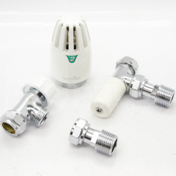 VF1550 TRV Pack, Pegler Terrier 3, 15mm Angle TRV & Lockshield Valve <!DOCTYPE html>
<html lang=\"en\">
<head>
<meta charset=\"UTF-8\">
<title>TRV Pack - Pegler Terrier 3 Product Description</title>
</head>
<body>
<h1>Pegler Terrier 3 - 15mm Angle TRV & Lockshield Valve</h1>
<p>The Pegler Terrier 3 TRV pack provides a reliable and efficient way to control the temperature of your radiators. This set includes a thermostatic radiator valve (TRV) and a matching lockshield valve, ensuring balanced heating and energy savings.</p>
<ul>
<li>Thermostatic radiator valve for precise temperature control</li>
<li>Lockshield valve for balancing radiators</li>
<li>15mm angle valve suitable for most domestic heating systems</li>
<li>Energy saving potential with adjustable settings</li>
<li>Easy to install with minimal tools required</li>
<li>Durable construction with a trusted brand name</li>
<li>Attractive design that blends into any home décor</li>
<li>Frost protection to prevent freezing during cold weather</li>
</ul>
</body>
</html> 