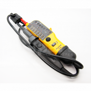 TJ1870 Fluke T110 AC/DC Voltage & Continuity Tester <!DOCTYPE html>
<html lang=\"en\">
<head>
<meta charset=\"UTF-8\">
<meta name=\"viewport\" content=\"width=device-width, initial-scale=1.0\">
<title>Fluke T110 AC/DC Voltage & Continuity Tester</title>
</head>
<body>
<h1>Fluke T110 AC/DC Voltage & Continuity Tester</h1>
<p>The Fluke T110 Voltage & Continuity Tester is an essential tool for electricians and maintenance professionals, featuring a compact design with practical functions to ensure accurate voltage and continuity measurements.</p>

<ul>
<li>LED Indicator: Provides clear and immediate display of the voltage or continuity.</li>
<li>Voltage Range: Measures AC/DC voltage levels up to 600V.</li>
<li>Continuity Testing: Audiovisual continuity indication.</li>
<li>RCD Functionality: Integrated RCD functionality for trip current testing.</li>
<li>Backlit LCD: Easy-to-read in low light conditions.</li>
<li>Single-Pole Phase Test: Offers fast identification of live conductors.</li>
<li>Safety Rating: Compliant with CAT III 690V/CAT IV 600V safety standards.</li>
<li>Durable Design: Built to withstand drops and rough handling.</li>
<li>Switchable Load: A feature that smooths out inductive loading, offering more accurate voltage measurements.</li>
</ul>
</body>
</html> 