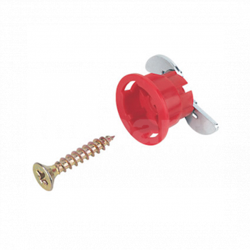 FX0124 GripIt Plasterboard Fixing, 18mm Red, Pack 25 <!DOCTYPE html>
<html>
<head>
<title>GripIt Plasterboard Fixing</title>
</head>
<body>
<h1>GripIt Plasterboard Fixing</h1>
<h3>18mm Red, Pack of 25</h3>
<h4>Product Features:</h4>
<ul>
<li>Strong grip on plasterboard for reliable fixing</li>
<li>Securely holds heavy items up to 180kg (400 lbs)</li>
<li>Suitable for use in both single and double-thickness plasterboard</li>
<li>Simple and hassle-free installation with only a drill and screwdriver required</li>
<li>Provides a permanent fixing solution for walls and ceilings</li>
<li>No need for additional backing or studs</li>
<li>Red color for easy identification</li>
<li>Pack includes 25 fixings for multiple applications</li>
</ul>
</body>
</html> GripIt Plasterboard Fixing, 18mm Red, Pack 25