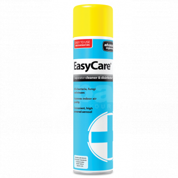 FC8450 EasyCare Evaporator Cleaner & Disinfectant, 600ml Aerosol <p>EasyCare is an evaporator cleaner and disinfectant designed to address concerns over indoor air quality.</p>

<p>Its highly effective cleaning action improves the efficiency of your air conditioning system, while its disinfectant ensures total hygiene and the reassurance that the unit is safe and clean. Complies with British &amp