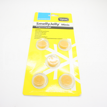 CF1286 SmellyJelly Minis Fragrancing Gel, Pack 5, Citrus <!DOCTYPE html>
<html>
<head>
<title>SmellyJelly Minis Fragrancing Gel - Citrus</title>
</head>
<body>
<h1>SmellyJelly Minis Fragrancing Gel - Citrus</h1>
<p>Introducing the SmellyJelly Minis Fragrancing Gel pack, featuring the invigorating scent of citrus. These small but powerful gel beads are perfect for adding a refreshing fragrance to any space.</p>

<h2>Product Features:</h2>
<ul>
<li>Includes a pack of 5 SmellyJelly Minis Fragrancing Gels</li>
<li>Fragranced with a vibrant citrus scent</li>
<li>Each gel bead lasts up to 30 days</li>
<li>Compact size makes them ideal for small spaces</li>
<li>Easy to use - simply open the container and place it where desired</li>
<li>No need to worry about spills or mess - the gel beads stay contained</li>
<li>Perfect for use in bedrooms, bathrooms, offices, and more</li>
<li>Creates a pleasant and inviting atmosphere for you and your guests</li>
<li>Can be placed in drawers or closets to freshen linens and clothing</li>
<li>Convenient and affordable way to enjoy long-lasting fragrance</li>
</ul>

</body>
</html> SmellyJelly Minis, Fragrancing Gel, Pack 5, Citrus
