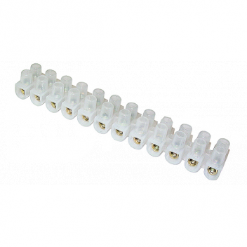 ED4020 Terminal Strip, 15amp, 12 Way Plastic <!DOCTYPE html>
<html>
<head>
<title>Terminal Strip Product Description</title>
</head>
<body>
<h1>Terminal Strip - 15amp, 12 Way Plastic</h1>

<h2>Product Features:</h2>
<ul>
<li>15amp capacity</li>
<li>12 way terminals</li>
<li>Made with durable plastic material</li>
<li>Easy to install and use</li>
<li>Designed for electrical wiring applications</li>
<li>Provides secure connections for multiple wires</li>
<li>Compact and space-saving design</li>
<li>Can be mounted on a wall or any flat surface</li>
<li>Includes clear labeling for each terminal</li>
<li>Allows for organized and efficient wiring setup</li>
</ul>
</body>
</html> Terminal Strip, 15amp, 12 Way Plastic