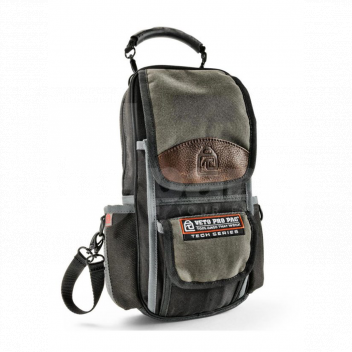 TJ6032 Veto Pro Tool/Meter Pouch, MB2, 10 Pockets, 5yr Warranty <p>Features rugged construction, roomy pockets, interior cushioning, heavy duty zippers, and a detachable rubber handle. The MB2 offers tradesmen a meter bag or small tool bag.</p>

<ul>
	<li>Width: 3&rdquo