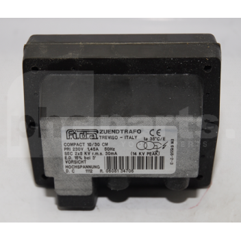 RI1084 Ignition Transformer, Riello RL28-130 <!DOCTYPE html>
<html lang=\"en\">
<head>
<meta charset=\"UTF-8\">
<meta name=\"viewport\" content=\"width=device-width, initial-scale=1.0\">
<title>Ignition Transformer, Riello RL28-130</title>
</head>
<body>
<h1>Ignition Transformer, Riello RL28-130</h1>
<p>The Riello RL28-130 Ignition Transformer is designed for reliable initiation of combustion in heating systems. It is an essential component for efficient burner operation.</p>
<ul>
<li>Model: RL28-130</li>
<li>Compatible with Riello burners</li>
<li>High voltage output for consistent ignition</li>
<li>Durable construction for long-term use</li>
<li>Easy to install and maintain</li>
<li>Compact design, fitting a variety of systems</li>
</ul>
</body>
</html> 