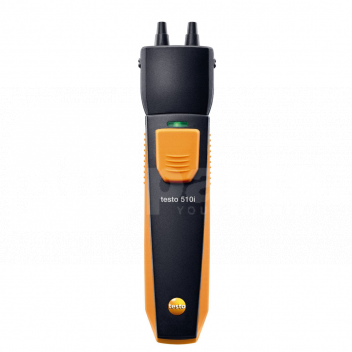 TJ1612 Differential Pressure Meter, Testo 510i Smart Probe <p>The testo 510i differential pressure measuring instrument, used in conjunction with a smartphone or tablet, is suitable for quick and easy measurement of gas flow pressure and static pressure, as well as pressure drops on fans and filters. You can also use the compact testo 510i for flow measurement and volume flow measurement.</p>

<ul>
	<li>
	<p>Measurement of gas flow and static pressure</p>
	</li>
	<li>
	<p>Measurement menu for pressure drop test including alerts</p>
	</li>
	<li>
	<p>Simple configuration and determination of volume flow with Pitot tube</p>
	</li>
	<li>
	<p>Magnetic holder for easy attachment</p>
	</li>
</ul>

<p>Handy and intelligent: the compact testo 510i differential pressure measuring instrument featuring professional measuring technology and smartphone operation for measuring differential pressure, air flow velocity and volume flow. Readings can be viewed conveniently on your smartphone/tablet via the testo Smart Probes App and emailed directly.</p> 