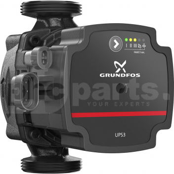 PE2001 Pump, Grundfos UPS3 15-50/65 130 <p>Built on a platform proven in millions of boilers, the new UPS3 combines increased energy efficiency,an easier to wire plug and on board diagnostics with stalwart features such as ceramic bearings and shafts, a manual deblocking port and robust start-up functionality.</p>

<ul>
	<li>Three constant curves/constant speed curves.</li>
	<li>Two proportional-pressure curves.</li>
	<li>Two constant-pressure curves.</li>
	<li>Low EEI (Energy Efficiency Index).</li>
	<li>Deblocking device.</li>
	<li>Alarm and warning indication</li>
	<li>Low noise level.</li>
	<li>Very simple installation.</li>
</ul> 