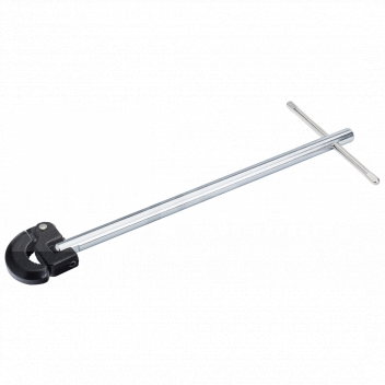 TK10101 Adjustable Basin Wrench, OX Trade <ul>
 <li>Adjustable wrench for taps and basins</li>
 <li>Forged jaw turns 180 degrees for more flexibility</li>
</ul> 