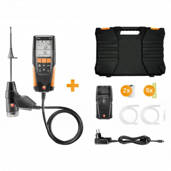 TJ1401 Testo 310 Flue Gas Analyser Kit c/w Probe, Case & Printer <p>The <strong>Testo 310 Flue Gas Analyser</strong> combines simple functions with a high level of measurement accuracy, and is perfect for all basic measurements on heating systems. Long battery lifetimes of up to 10 hours guarantee high availability. It&rsquo