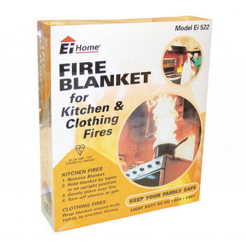 ST1059 Fire Blanket, 110 x 110cm <!DOCTYPE html>
<html lang=\"en\">
<head>
<meta charset=\"UTF-8\">
<meta name=\"viewport\" content=\"width=device-width, initial-scale=1.0\">
<title>Fire Blanket Product Description</title>
</head>
<body>
<h1>Fire Blanket</h1>
<p>Stay safe and prepared with our high-quality fire blanket, perfect for extinguishing small fires and providing a quick response in emergency situations.</p>
<ul>
<li>Size: 110 x 110cm - ample coverage for containing fires.</li>
<li>Easy to use - simply pull the tabs to release the blanket.</li>
<li>Compact and wall-mountable - ideal for quick access.</li>
<li>Reusable - made with durable, fire-resistant materials.</li>
<li>Suitable for various fire types - Class F fires (cooking oil and fat) and ideal for kitchen, home, and office use.</li>
<li>Compliance with safety standards - ensures reliability and effectiveness.</li>
</ul>
</body>
</html> 