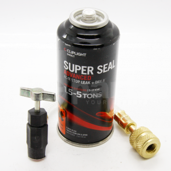 FC8205 Superseal Advanced Leak Sealant, Upto 1.5 tons (5.3kW/Hr) ACR Systems <p>The Cliplight Superseal Advanced 947KIT is suitable for small systems - upto 1.5 tons / 5kW. Super Seal Advanced<strong> </strong>is engineered to HVACR industry standards and is easily installed into a fully-charged system, with NO pump down or recovery. Recommended for systems that are not losing more than 15% of the entire charge over a four-week period.</p>

<p>Features:</p>

<ul>
	<li>Advanced sealing power with moisture eliminator</li>
	<li>Faster &ndash