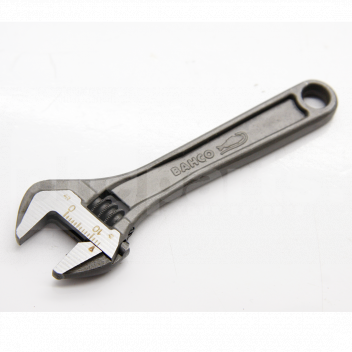 TK10400 Adjustable Wrench, Bahco 4in (Spanner) <!DOCTYPE html>
<html lang=\"en\">
<head>
<meta charset=\"UTF-8\">
<title>Bahco 4in Adjustable Wrench</title>
</head>
<body>
<h1>Bahco 4in Adjustable Wrench</h1>
<p>Essential tool for professionals and DIY enthusiasts alike, the Bahco 4in Adjustable Wrench offers precision and durability.</p>
<ul>
<li>Size: 4 inches (100mm) - compact for easy use in confined spaces</li>
<li>Adjustable Jaw - allows for a versatile range of bolt and nut sizes</li>
<li>Precision-Hardened - provides extra durability and long life</li>
<li>Laser-etched Scale - for quick and easy size adjustment</li>
<li>Ergonomic Handle - ensures comfort during prolonged use</li>
<li>Corrosion-Resistant Finish - for added protection against the elements</li>
<li>Slip-Free Grip - to prevent accidental drops and enhance safety</li>
</ul>
</body>
</html> 
