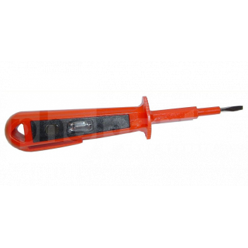 TK11365 Electricians Screwdriver Set (2 Pc) 125-250vAC Voltage Test <!DOCTYPE html>
<html lang=\"en\">
<head>
<meta charset=\"UTF-8\">
<meta name=\"viewport\" content=\"width=device-width, initial-scale=1.0\">
<title>Electricians Screwdriver Set Product Description</title>
</head>
<body>
<h1>Electricians Screwdriver Set (2 Pc)</h1>
<p>The Electricians Screwdriver Set is a must-have toolkit accessory designed for professional and DIY electrical work. It allows for safe and efficient voltage testing within the range of 125-250vAC.</p>
<ul>
<li>Voltage Testing Capability: 125-250vAC for broad electrical work applications.</li>
<li>Dual Piece Set: Includes two screwdrivers for versatility in electrical tasks.</li>
<li>Ergonomic Design: Comfort grip handles reduce hand fatigue during prolonged use.</li>
<li>Insulated Shafts: Enhances safety by preventing accidental shocks.</li>
<li>Pocket Clip: Enables easy carrying and quick access while working.</li>
<li>Durable Construction: Made with high-quality materials for long-lasting use.</li>
<li>Versatile Use: Suitable for both professional electricians and home DIYers.</li>
</ul>
</body>
</html> 