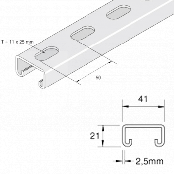 FX7112 Galvanised Steel Channel, Slotted, 41mm x 21mm x 3m Length <!DOCTYPE html>
<html>
<head>
<title>Product Description</title>
</head>
<body>
<h1>Product Description</h1>
<h2>Galvanised Steel Channel, Slotted, 41mm x 21mm x 3m Length</h2>
<ul>
<li>High-quality galvanised steel construction</li>
<li>Slotted design allows for easy installation and adjustment</li>
<li>Dimensions: 41mm x 21mm x 3m length</li>
<li>Durable and long-lasting</li>
<li>Provides structural support and stability</li>
<li>Perfect for various construction and DIY projects</li>
</ul>
<p>Price on Application (POA)</p>
</body>
</html> POA, Galvanised Steel Channel, Slotted, 41mm x 21mm x 3m Length