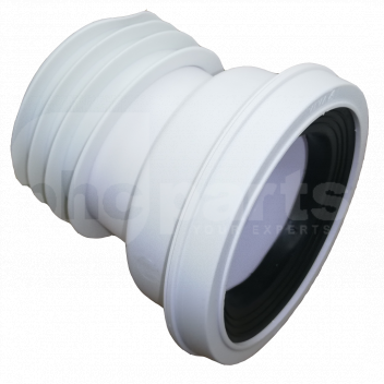 PPV3110 WC Pan Connector, 14Deg Angle, 4in/110mm, 90-107mm Inlet  
