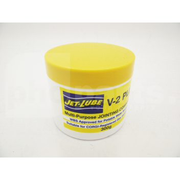 JA5090 Jet Lube V2+ Universal Jointing Compound, 300g Tub (Gas, Water, Oil) <!DOCTYPE html>
<html>

<head>
<title>Jet Lube V2+ Universal Jointing Compound</title>
</head>

<body>
<h1>Jet Lube V2+ Universal Jointing Compound</h1>

<h3>Product Description:</h3>
<p>The Jet Lube V2+ Universal Jointing Compound is a reliable and versatile compound designed for use with gas, water, and oil applications. It comes in a convenient 300g tub, making it easy to store and use whenever necessary. This compound is specially formulated to provide exceptional sealing and lubrication properties, ensuring leak-free connections and preventing rust and corrosion.</p>

<h3>Product Features:</h3>
<ul>
<li>Suitable for use with gas, water, and oil applications</li>
<li>300g tub for easy storage and usage</li>
<li>Exceptional sealing and lubrication properties</li>
<li>Prevents rust and corrosion</li>
<li>Reliable and versatile compound</li>
</ul>
</body>

</html> Jet Lube V2+, Universal Jointing Compound, 300g Tub, Gas, Water, Oil