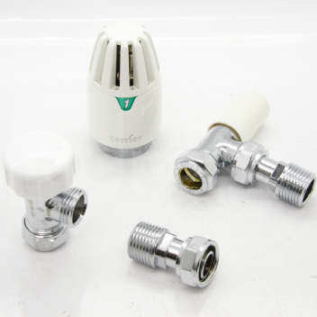 VF1550 TRV Pack, Pegler Terrier 3, 15mm Angle TRV & Lockshield Valve <!DOCTYPE html>
<html lang=\"en\">
<head>
<meta charset=\"UTF-8\">
<title>TRV Pack - Pegler Terrier 3 Product Description</title>
</head>
<body>
<h1>Pegler Terrier 3 - 15mm Angle TRV & Lockshield Valve</h1>
<p>The Pegler Terrier 3 TRV pack provides a reliable and efficient way to control the temperature of your radiators. This set includes a thermostatic radiator valve (TRV) and a matching lockshield valve, ensuring balanced heating and energy savings.</p>
<ul>
<li>Thermostatic radiator valve for precise temperature control</li>
<li>Lockshield valve for balancing radiators</li>
<li>15mm angle valve suitable for most domestic heating systems</li>
<li>Energy saving potential with adjustable settings</li>
<li>Easy to install with minimal tools required</li>
<li>Durable construction with a trusted brand name</li>
<li>Attractive design that blends into any home décor</li>
<li>Frost protection to prevent freezing during cold weather</li>
</ul>
</body>
</html> 