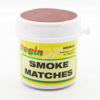 TJ1202 Smoke Matches, Regin (Tub of 75) <!DOCTYPE html>
<html lang=\"en\">
<head>
<meta charset=\"UTF-8\">
<title>Smoke Matches, Regin (Tub of 75)</title>
</head>
<body>
<h1>Smoke Matches, Regin (Tub of 75)</h1>
<p>Convenient and easy to use, Regin Smoke Matches are the perfect tool for professionals to test the functionality of chimneys, flues, and ventilation systems.</p>
<ul>
<li>Contains 75 matches per tub</li>
<li>Produces clean, white smoke</li>
<li>Burn time approximately 20 seconds per match</li>
<li>Easy to ignite and produces minimal residue</li>
<li>Portable and lightweight for easy carrying</li>
<li>Suitable for professionals in the plumbing, heating, and ventilation industries</li>
<li>Useful for detecting drafts and leaks in closed systems</li>
</ul>
</body>
</html> 