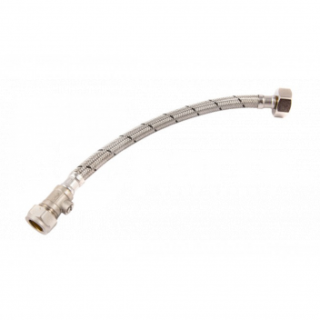 BH0910 Flexible Tap Connector c/w Isolating Valve, 15mm x 1/2in x 300mm WRAS <div>
<h2>Flexible Tap Connector c/w Isolating Valve, 15mm x 1/2in x 300mm WRAS</h2>
<ul>
<li>Flexible tap connector with a length of 300mm</li>
<li>Designed to connect taps to the water supply</li>
<li>Includes an isolating valve for easy shut-off of water supply</li>
<li>Compatible with 15mm pipes and 1/2 inch fittings</li>
<li>WRAS approved for safe and reliable use</li>
<li>Durable construction for long-lasting performance</li>
<li>Flexible design allows for easy installation in tight spaces</li>
<li>Provides a secure and leak-free connection</li>
<li>Ideal for both residential and commercial applications</li>
</ul>
</div> 