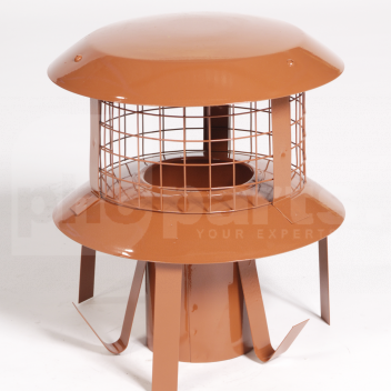 9600270 MAD 5in Flexi Liner Suspending Cowl c/w Mesh Birdguard, Terracotta <!DOCTYPE html>
<html lang=\"en\">
<head>
<meta charset=\"UTF-8\">
<title>MAD Chimney Capper Product Description</title>
</head>
<body>
<h1>MAD Chimney Capper, Buff</h1>
<p>The MAD Chimney Capper is an ideal solution for homeowners who wish to cap unused chimneys. Its buff color blends seamlessly with most chimney exteriors, maintaining the aesthetic appeal of your home.</p>

<h2>Key Features</h2>
<ul>
<li>Easily caps unused chimneys to prevent ingress of rain, birds, and debris</li>
<li>Constructed with durable materials to withstand harsh weather conditions</li>
<li>Comes in a neutral buff color to match various brickwork or stonework</li>
<li>Designed to promote airflow, reducing condensation build-up in disused chimneys</li>
<li>Simple to install with no special tools required</li>
<li>Fits most standard chimney pots with an external diameter between 200mm and 250mm</li>
<li>UV-stabilized to prevent color fading over time</li>
<li>Includes a strap and leg fixing system for secure mounting</li>
</ul>
</body>
</html> chimney capper, MAD chimney capper, buff chimney cap, unused chimney seal, chimney cap protector