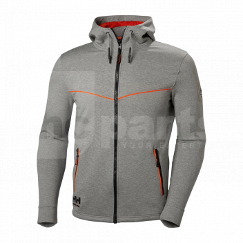 HH1593 Helly Hansen Chelsea Evolution Hooded Softshell Jacket, Dark Grey, L ```html
<!DOCTYPE html>
<html lang=\"en\">
<head>
<meta charset=\"UTF-8\">
<meta name=\"viewport\" content=\"width=device-width, initial-scale=1.0\">
<title>Helly Hansen Chelsea Evolution Hooded Softshell Jacket</title>
</head>
<body>
<div id=\"product-description\">
<h1>Helly Hansen Chelsea Evolution Hooded Softshell Jacket - Dark Grey, Size L</h1>
<p>Stay protected against the elements with the Helly Hansen Chelsea Evolution Hooded Softshell Jacket. Designed for durability and comfort, this jacket is perfect for any outdoor activity, whether you\'re working on a job site or hiking in the mountains.</p>
<ul>
<li><strong>Water Resistance:</strong> Features Helly Tech® Protection fabric for excellent water resistance and windproofing.</li>
<li><strong>Breathable Material:</strong> The breathable fabric ensures you stay dry and comfortable during intense activities.</li>
<li><strong>Adjustable Hood:</strong> Comes with an adjustable hood that provides additional protection from harsh weather conditions.</li>
<li><strong>Hand Pockets:</strong> Equipped with hand pockets with YKK® zipper closure to keep your essentials secure.</li>
<li><strong>Extended Back:</strong> The extended back design offers extra protection and ensures the jacket stays in place.</li>
<li><strong>Reflective Elements:</strong> Includes reflective details for increased visibility and safety in low light conditions.</li>
<li><strong>Durable Fabric:</strong> Made with reinforced fabric on shoulders and elbows for increased durability.</li>
<li><strong>Articulated Sleeves:</strong> Articulated sleeves for optimal mobility.</li>
<li><strong>Size and Fit:</strong> Regular fit in size Large, providing room for layering without restricting movement.</li>
</ul>
</div>
</body>
</html>
``` Helly Hansen softshell jacket, Chelsea Evolution hoodie, Dark grey jacket, Outdoor apparel size L, Hooded softshell jacket L
