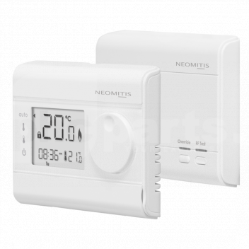 NE2130 NOW NE2132 - Digital RF Room Stat, 7Day Programmable, Neomitis RT7RF <p>This digital room thermostat has been designed for easy operation and is intended to make your life easier and help you save energy and money. The extra large LCD and ambient temperature digits mean that the display can be read from across the room and the simple rotary dial makes it the perfect digital thermostat that is easy to understand.</p>

<p>The slide control operation and simple programming method means that everyone can set their own convenient schedule for each day<br />
of the week. Having the ability to customise each day of the week allows for greater efficiency savings.This digital thermostat is just one of a range of products that can provide the right solution for controlling your heating system in an easy and efficient way, whether it is a new installation or an improvement to an existing one.</p>

<p>&bull